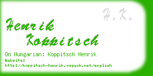 henrik koppitsch business card